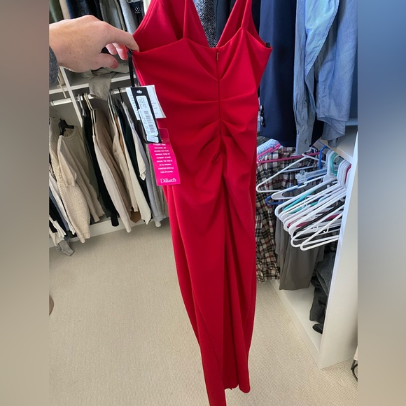 Xscape Spaghetti Strap Scuba Crepe Fit & Flare Dress - Picture 6 of 7